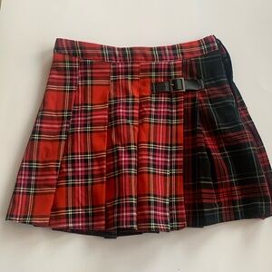 Zara Size 10 red and black school uniform style skirt
